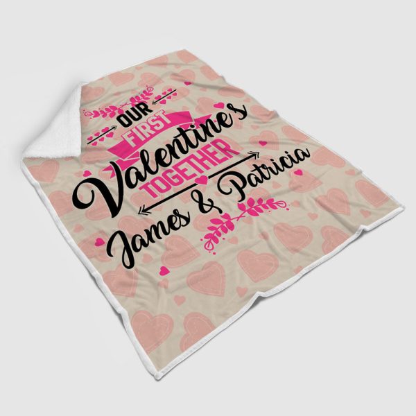 First Valentine s Together Personalized  Blanket - Style 2 Fashion - Image 3