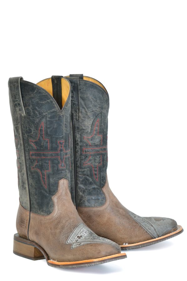 Tin Haul Mens Winning Blackjack Brown Leather Cowboy Boots 12 D Online Sale - Image 3