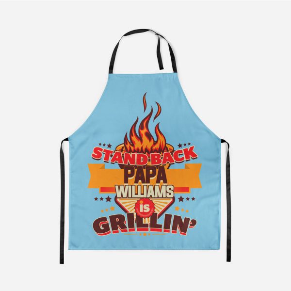 Stand Back Grandpa is Grilling Personalized Apron Fashion - Image 4