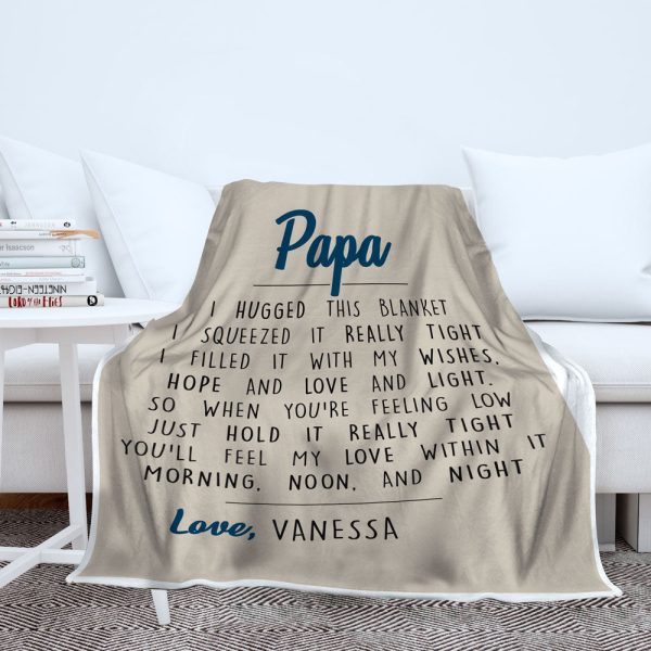 Grandpa Daddy We Hugged This Personalized Blanket on Sale