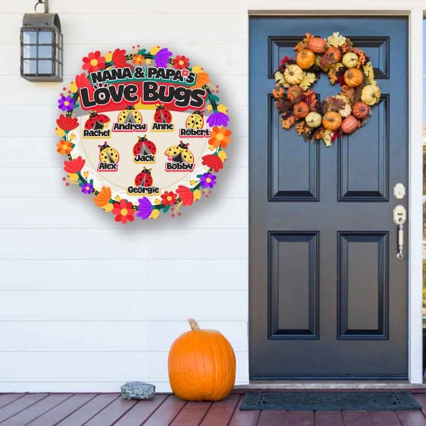 Custom Grandma s Love Bugs Metal Sign Online now - Image 2