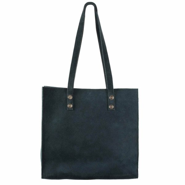 Scully Womens Artisan Print Carryall Blue Suede 13x13x4.5in Tote Bag on Sale - Image 2