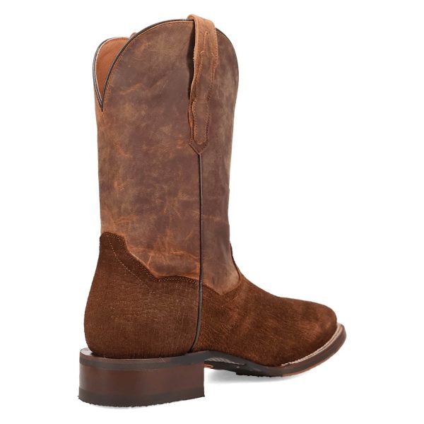 Dan Post Mens Snyder Tan Brown Leather Cowboy Boots Discount - Image 2