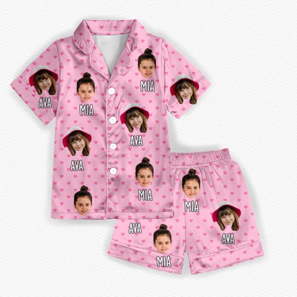 Personalized Face & Name Ice Silk Pajama Set Online Hot Sale - Image 4