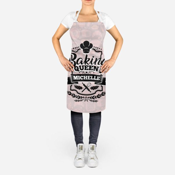 Baking Queen Personalized Apron – Style 2 Online now - Image 2