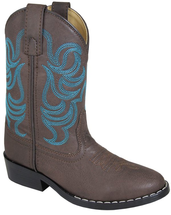 Smoky Mountain Boots Toddler Unisex Monterey Brown Faux Leather Blue 5 D Online Hot Sale