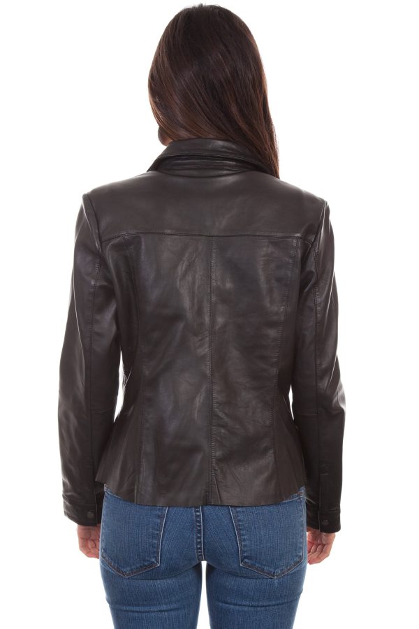 Scully Womens Black Lamb Leather Snap Jacket S For Cheap - Image 2