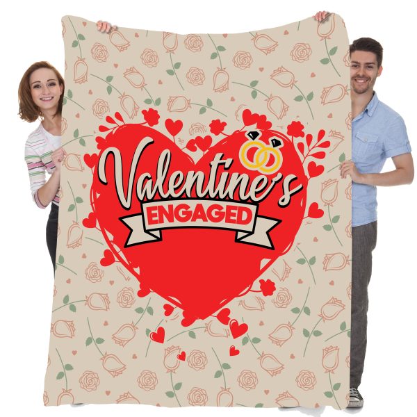 First Valentine s Engaged Personalized  Blanket - Style 2 Online - Image 4