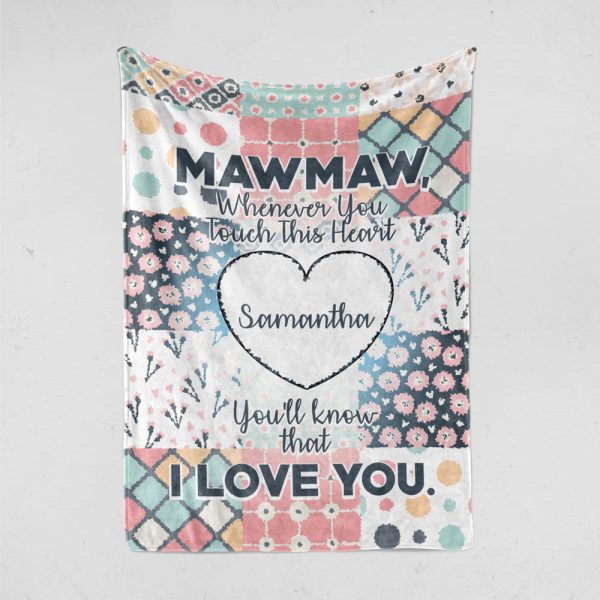 Grandma Whenever You Touch Personalized This Blanket Discount - Image 3