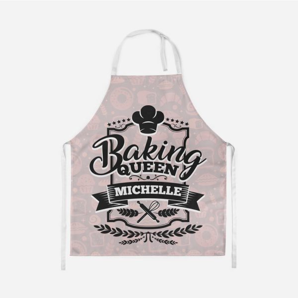 Baking Queen Personalized Apron – Style 2 Online now