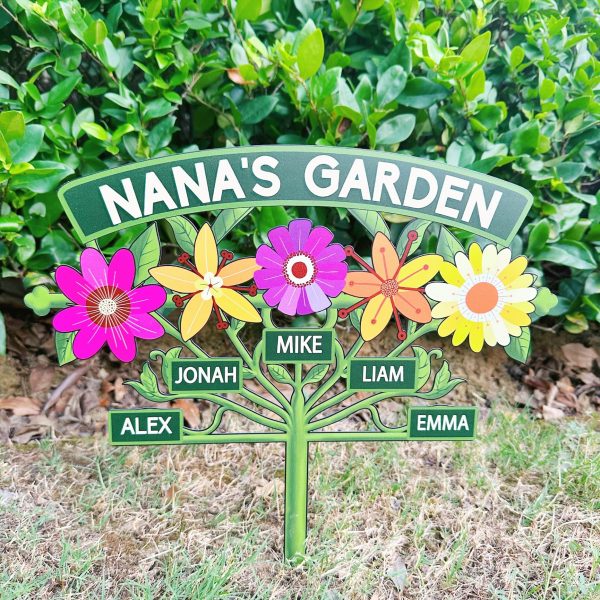Custom Nana s Garden - Metal Garden Stakes Cheap - Image 2