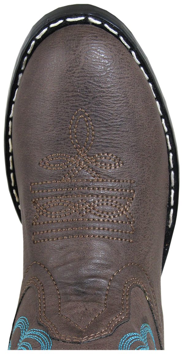 Smoky Mountain Boots Toddler Unisex Monterey Brown Faux Leather Blue 5 D Online Hot Sale - Image 2