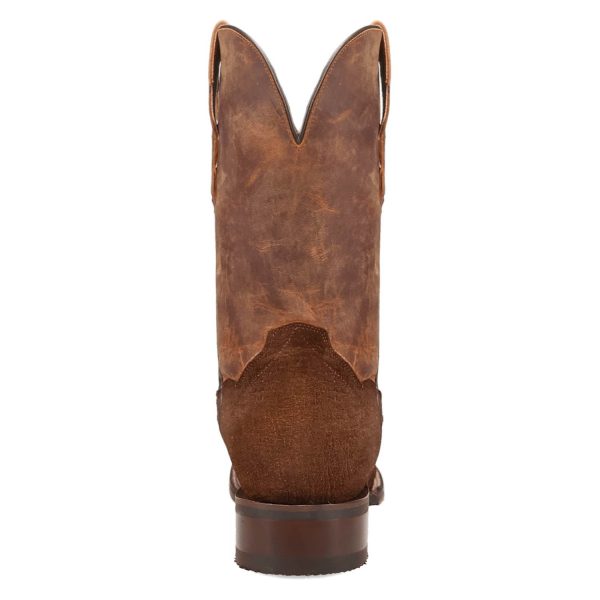 Dan Post Mens Snyder Tan Brown Leather Cowboy Boots Discount - Image 5