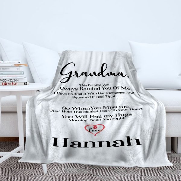 Grandma This Blanket Will Always Remind You Of Us Personalized Blanket Cheap - Image 2