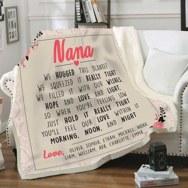 Grandma We Hugged This Personalized Blanket Supply