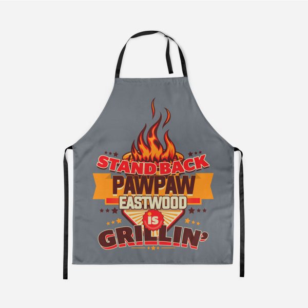 Stand Back Grandpa is Grilling Personalized Apron Fashion - Image 3