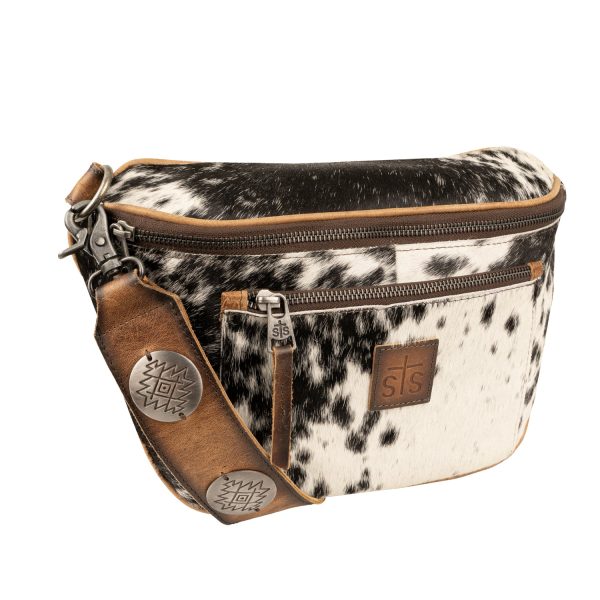 STS Ranchwear Womens Vaquero Sachi Cowhide Tan Leather Sling Bag For Cheap