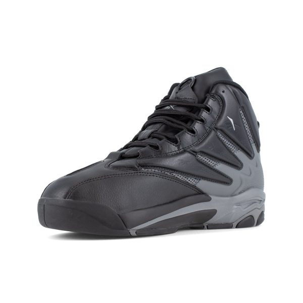 Reebok Mens The Blast Black Dark Gray Leather MetGuard Work Shoes 13 W Online Hot Sale - Image 3