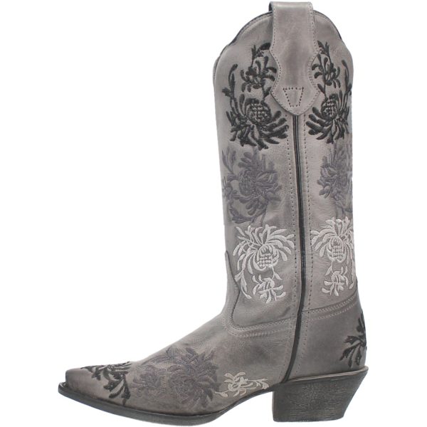 Laredo Womens Sylvan Grey Leather Cowboy Boots 7 M Supply - Image 4
