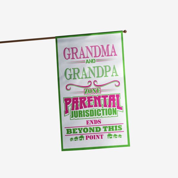 Grandparents Zone Personalized Flag on Sale - Image 2