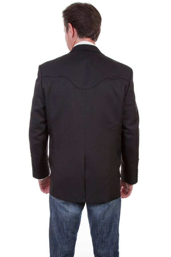 Scully Mens Black Polyester Western Blazer 36 Online - Image 3