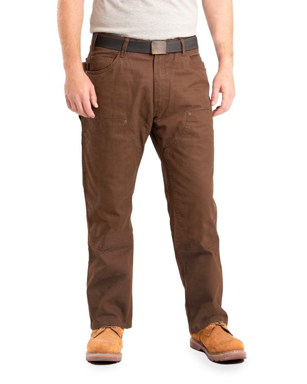 Berne Mens Highland Double-Front Duck Bark 100% Cotton Pants Discount