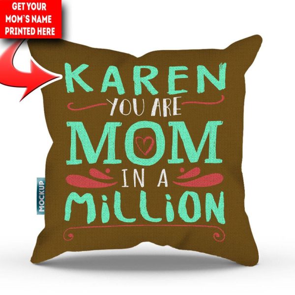 Mom in a Million Personalized Throw Pillow Cover - 18  x 18  Hot on Sale - Image 2