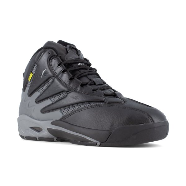 Reebok Mens The Blast Black Dark Gray Leather MetGuard Work Shoes 13 W Online Hot Sale - Image 2