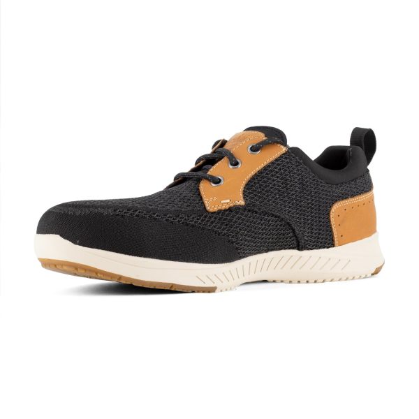 Florsheim Mens Black Brown Textile Work Shoes Conway Casual Sneaker CT 7.5 EEE For Sale - Image 3