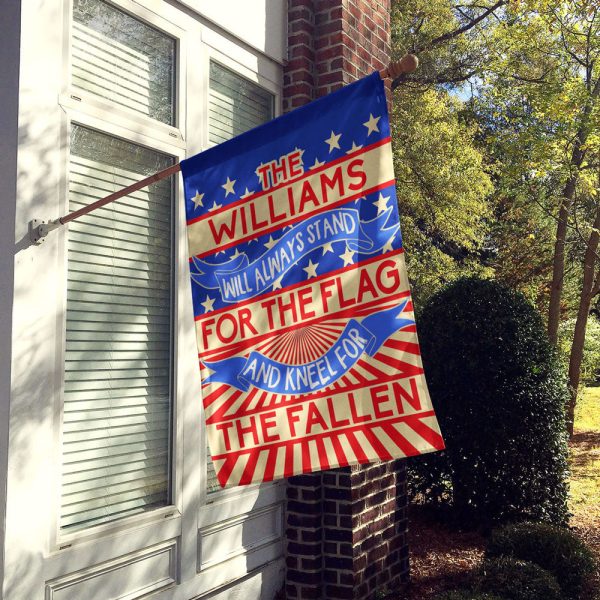 Will Always Stand for the Flag & Kneel For the Fallen Personalized Flag on Sale - Image 4