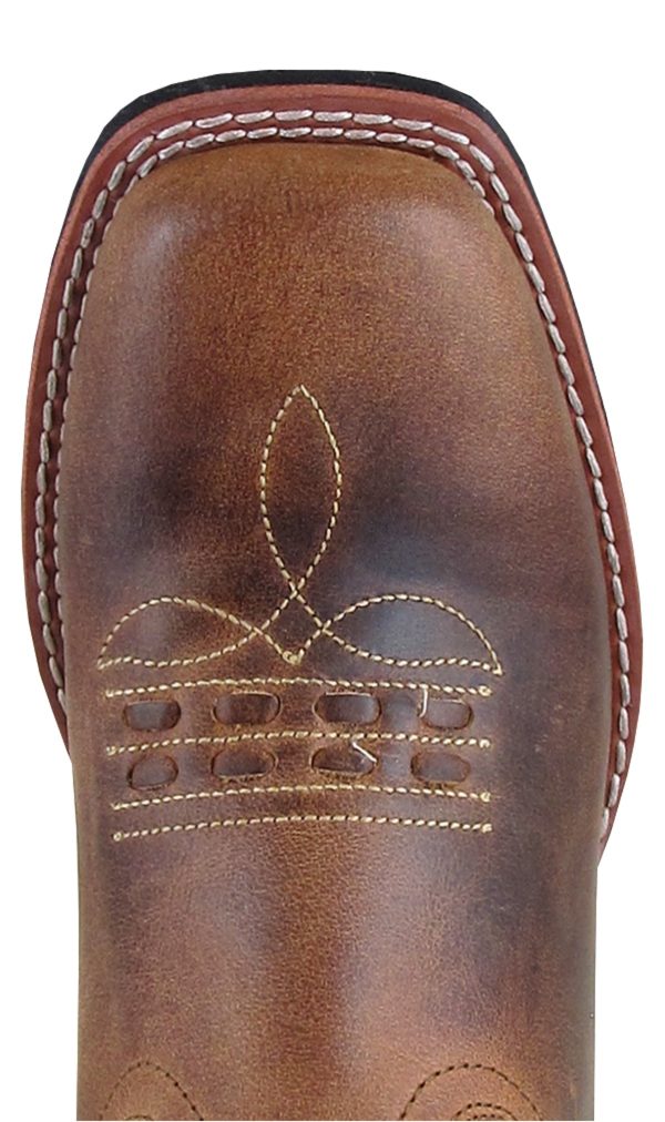 Smoky Mountain Womens Shelby Brown Leather Cowboy Boots 8 M Online now - Image 2