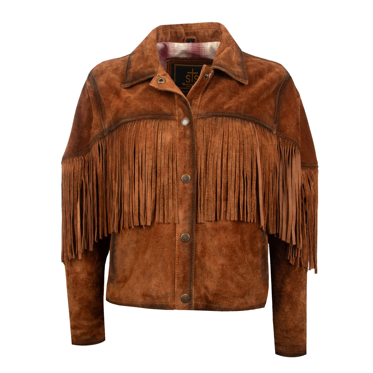 STS Ranchwear Womens Calamity Rust Suede Leather Jacket Online Sale