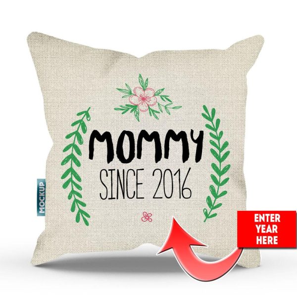 Mommy Since Personalized Pillow Cover - 18  x 18  For Cheap - Image 2