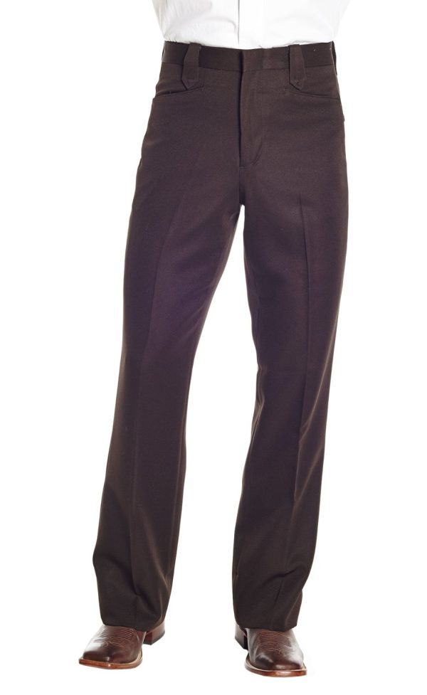 Circle S Mens Brown Polyester Ranch Dress Pants 38 Online Sale