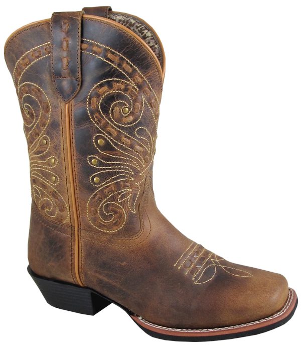 Smoky Mountain Womens Shelby Brown Leather Cowboy Boots 8 M Online now