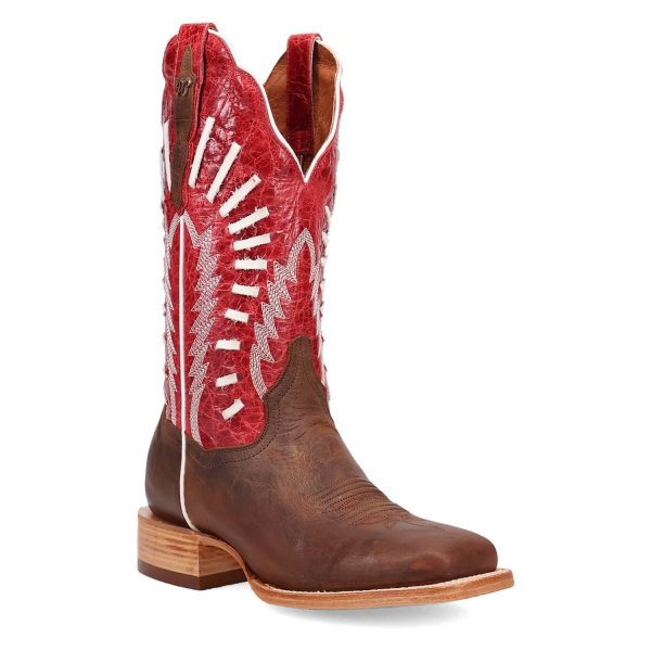 Dan Post Womens Lacey Brown Red Leather Cowboy Boots 10 M Online
