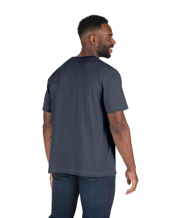 Berne Mens Space Blue Cotton Blend Performance Pocket Tee S S Online Sale - Image 2