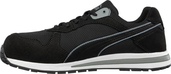 Puma Safety Mens Frontside Low Black Grey Mesh EH SR Work Shoes Online - Image 2