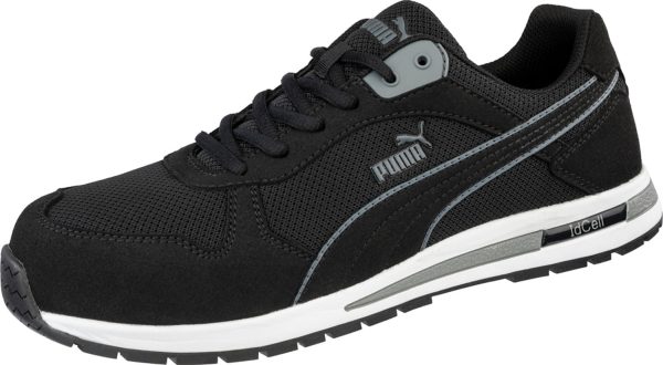 Puma Safety Mens Frontside Low Black Grey Mesh EH SR Work Shoes Online - Image 4
