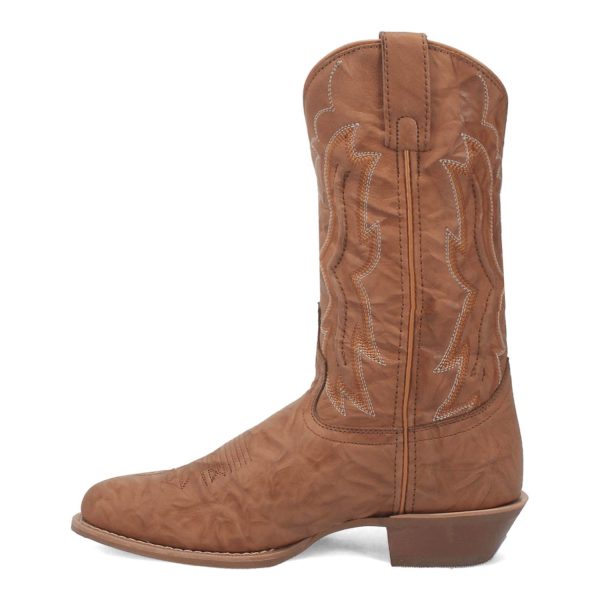 Laredo Mens Cutglass Sand Leather Cowboy Boots Online Sale - Image 4