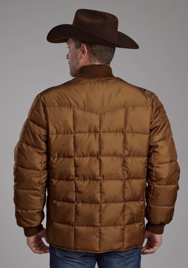 Roper Mens Insulated Western Caramel 100% Polyester Insulated Jacket on Sale - Image 3