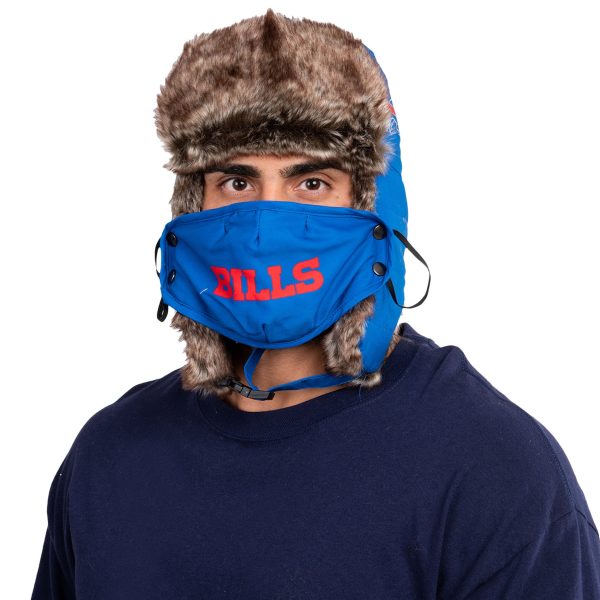 Buffalo Bills NFL Big Logo Trapper Hat With Face Cover Online Hot Sale - Image 2