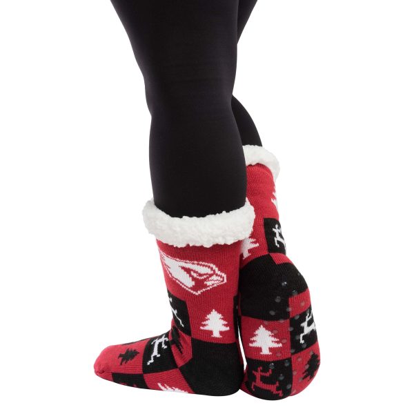 Arizona Cardinals NFL Womens Fan Footy 3 Pack Slipper Socks Hot on Sale - Image 2