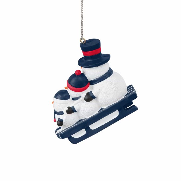 Boston Red Sox MLB Sledding Snowmen Ornament Online Sale - Image 3
