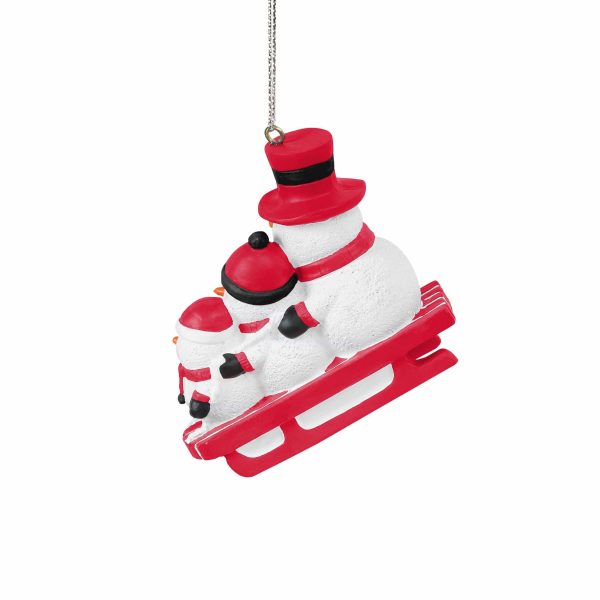 NC State Wolfpack NCAA Sledding Snowmen Ornament on Sale - Image 3