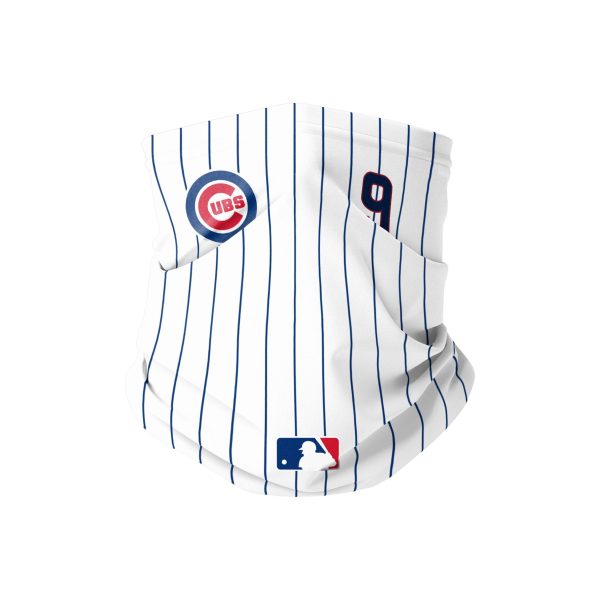 Chicago Cubs MLB Javier Baez On-Field Gameday Pinstripe Stitched Gaiter Scarf For Sale