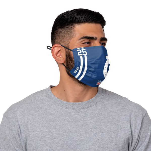 Indianapolis Colts NFL Marlon Mack On-Field Sideline Logo Face Cover Discount - Image 2