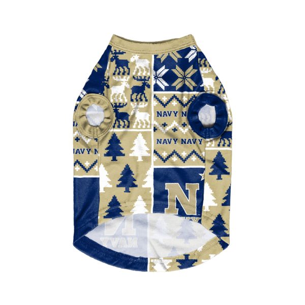 Navy Midshipmen NCAA Busy Block Dog Sweater For Cheap - Image 3