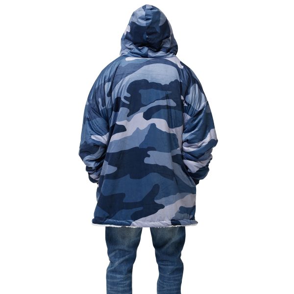 New England Patriots NFL Reversible Team Color Camo Hoodeez For Discount - Image 2