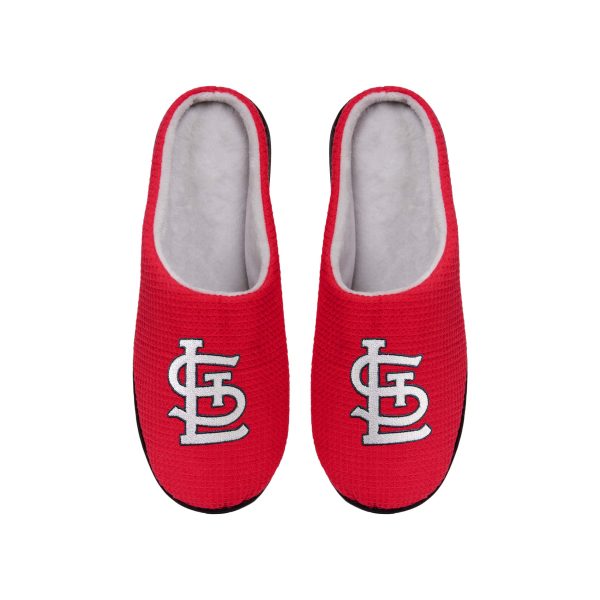 St Louis Cardinals MLB Mens Memory Foam Slide Slippers For Cheap - Image 2